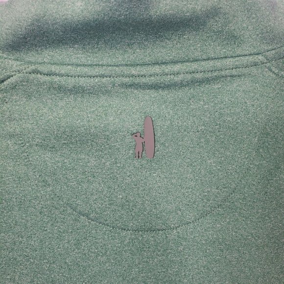 Johnnie O Men's Size XXL Green Oakland Athletic Flex Melange Quarter Zip Jacket - Picture 10 of 11